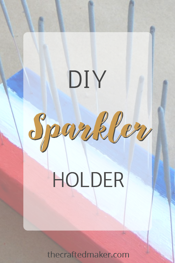 Give your sparklers a fun and festive home this 4th of July with this DIY Sparkler Holder. This is a fast and easy project.