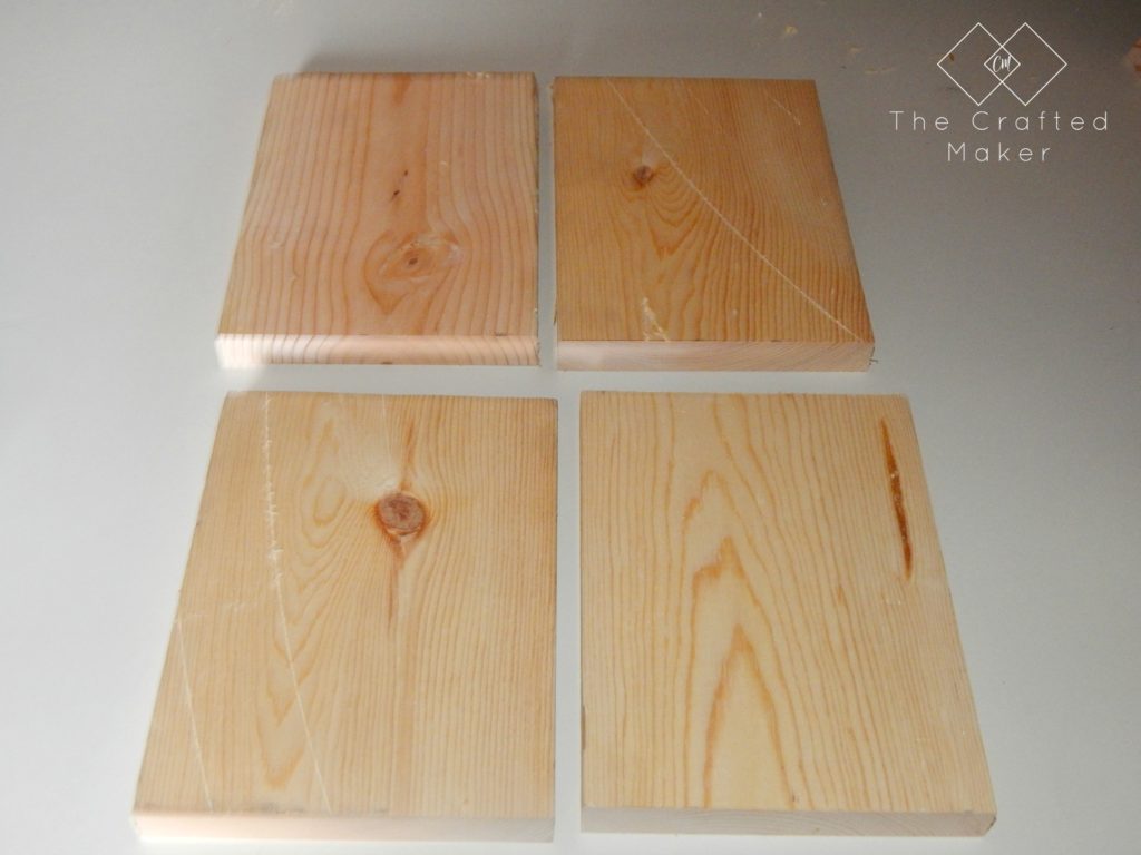 Cut Boards for DIY Wood Bookends - The Crafted Maker