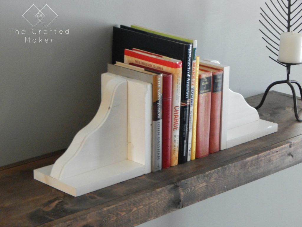 DIY Wood Bookends Side View- The Crafted Maker