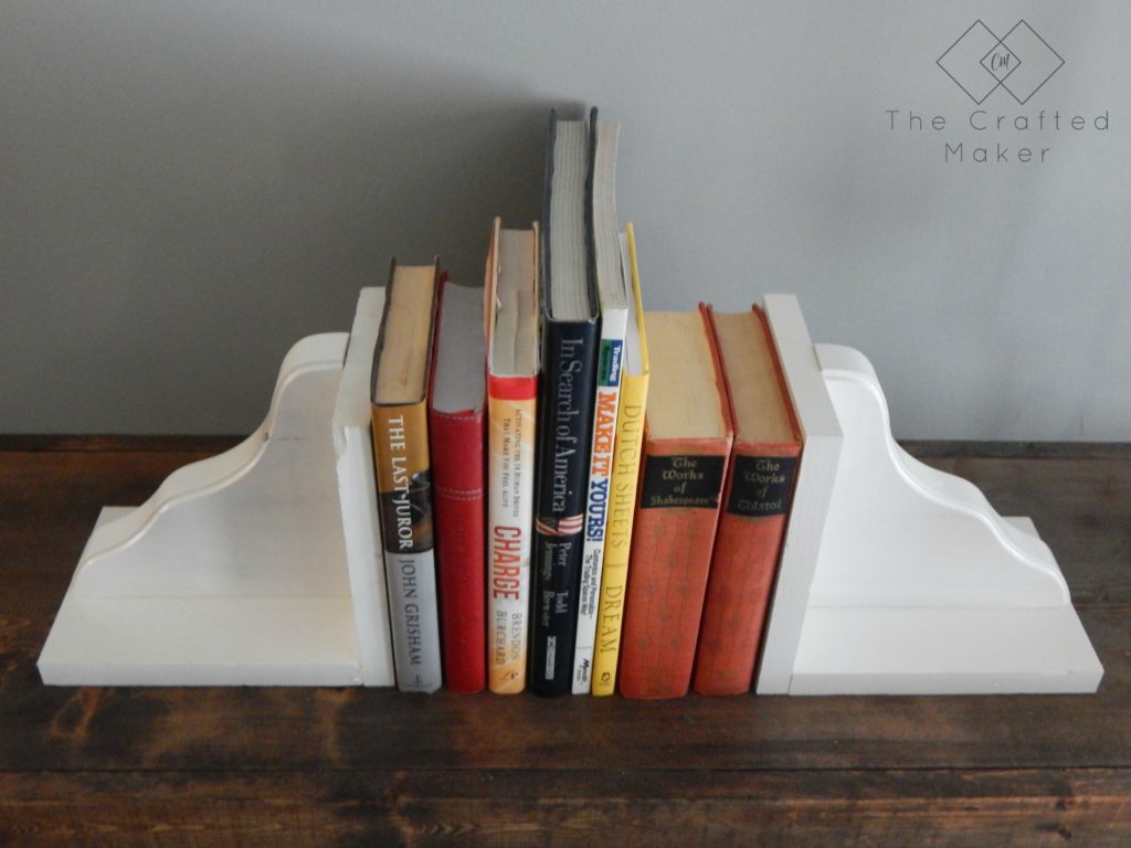 DIY Wood Bookends Top View - The Crafted Maker