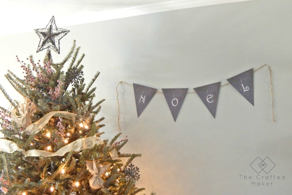 Free Printable Banner complete with letters A-Z, & symbol, and a snowflake. Great for Christmas or any time of the year!