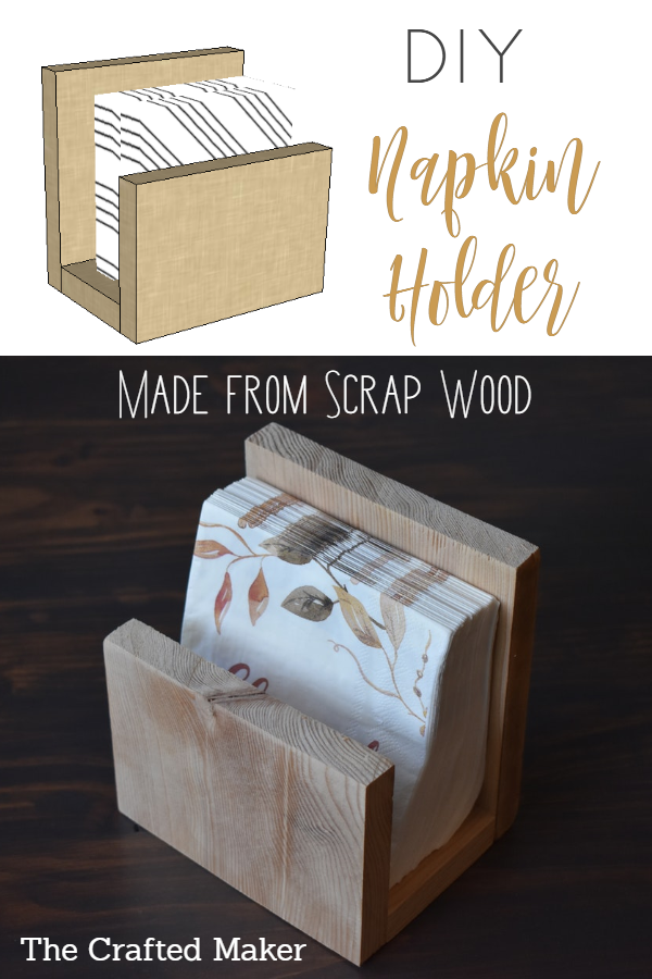 Make this DIY Napkin Holder with scrap wood and a few tools. Add some convenience to your dining table setting in about an hour. #homedecor #fallhomedecor #napkinholder