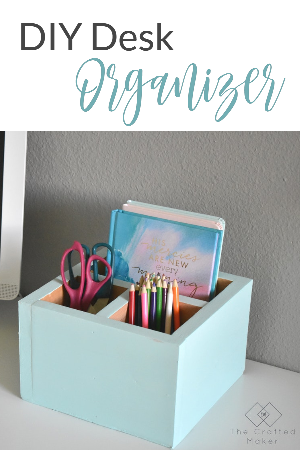 Do you ever feel like you need more organization on your desk or work area? Build this easy and simple DIY desk organizer in a couple of hours. #deskorganizer #scrapwoodprojects #officeaccessories #maker