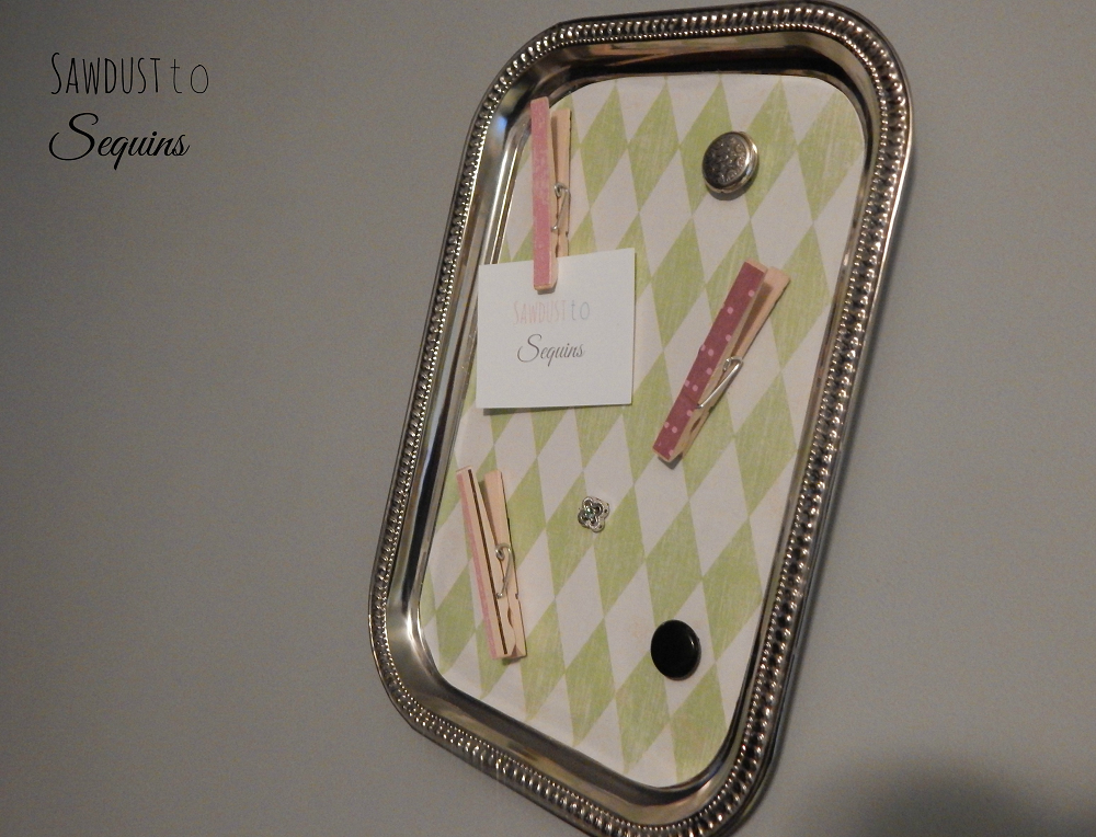 Magnet Board with Mod Podge Clothes Pins
