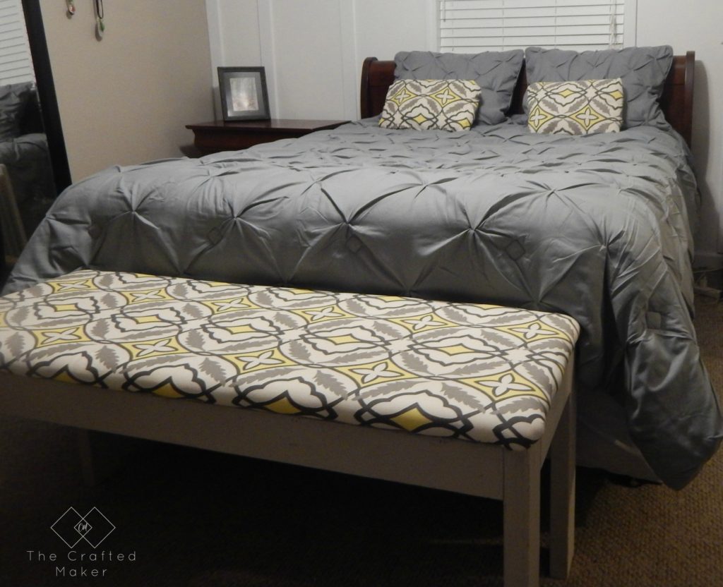 DIY Fabric Covered Dressing Bench - Free Plans