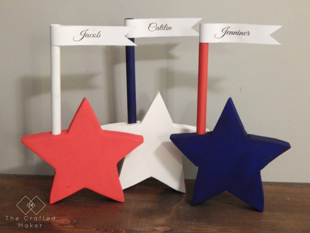 Patriotic Place Card Holders - Quick and Easy Project for a Patriotic Party