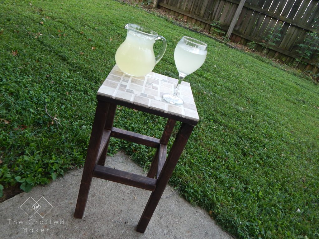 DIY Tiled End Table - Free Plans