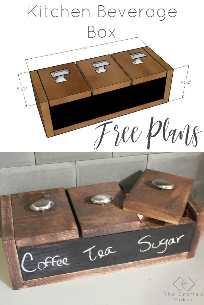 Store all of your favorite kitchen beverages in this handy and simple to make beverage box. Free plans included. Make your own today!