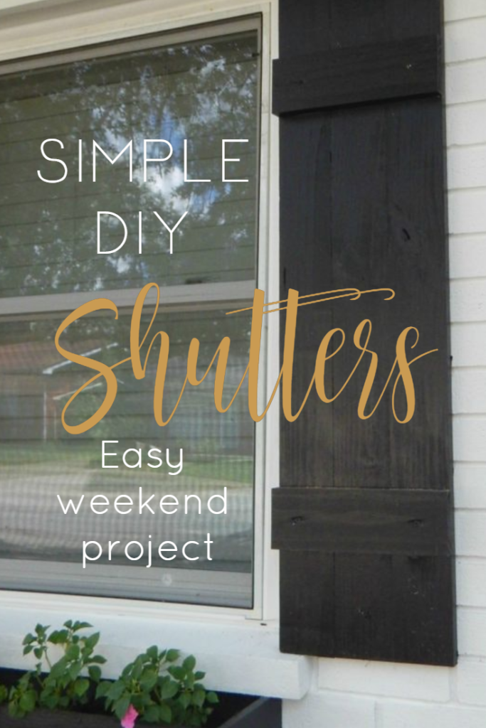 Give the exterior of your home an upgrade with these simple DIY shutters. They take very little time to make and will add curb appeal to your home.