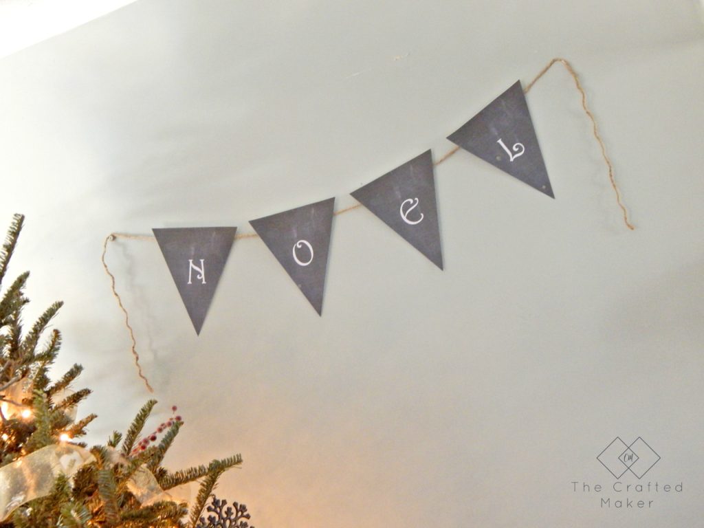 Free Printable Banner complete with letters A-Z, & symbol, and a snowflake. Great for Christmas or any time of the year!