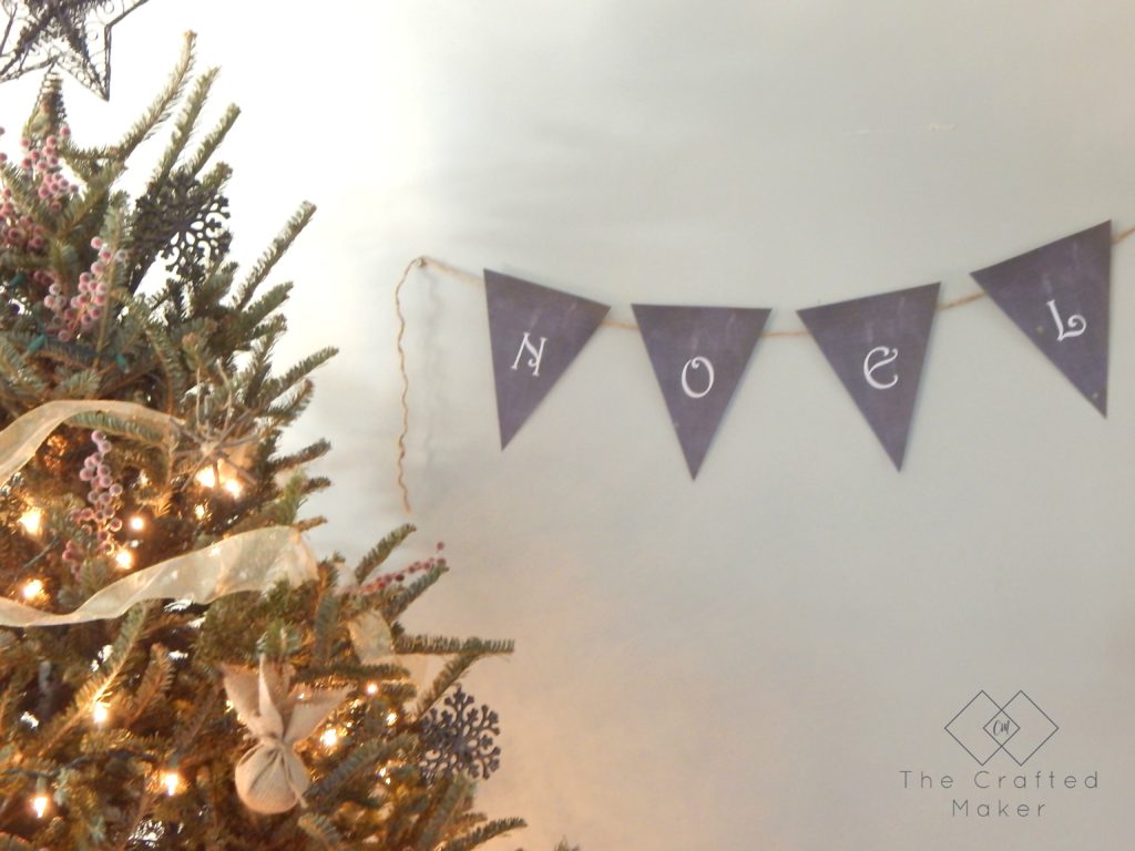 Free Printable Banner complete with letters A-Z, & symbol, and a snowflake. Great for Christmas or any time of the year!