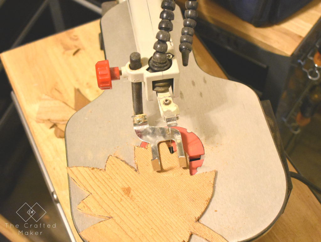 Fall is finally here and it's time to decorate accordingly. Make this quick, easy, and adorable Fall leaf door hanger with scrap wood you already have!